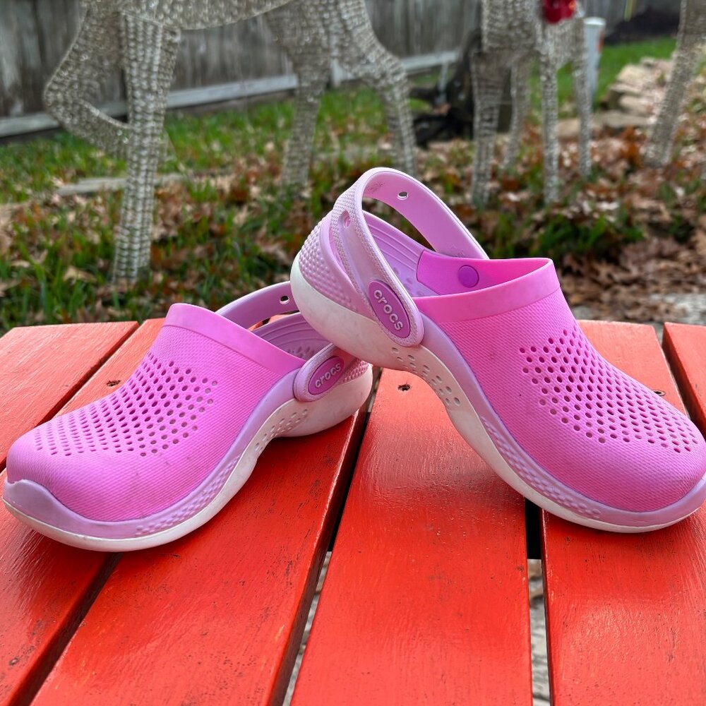 Crocs Literide 360 Shades of Pink Clog Women's J2 Junior 2 Clog Lightweight